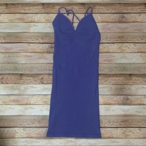 ,Elegant Purple Spaghetti Strap Dress